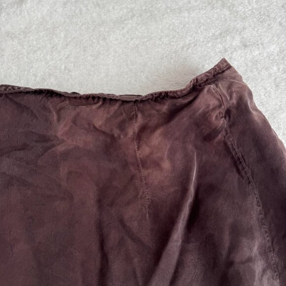 Vintage Brown Wrap Style Skirt - Picture 6 of 8